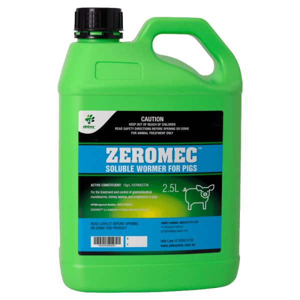 Zeromec Soluble Wormer for Pigs