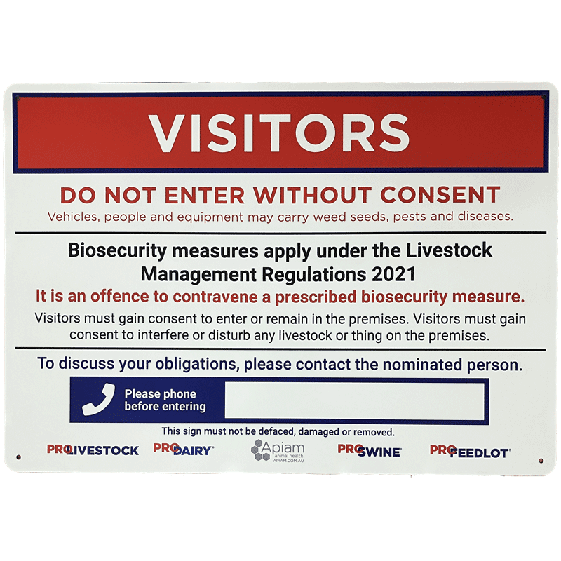 Apiam Victoria Metal Biosecurity Sign [Each]