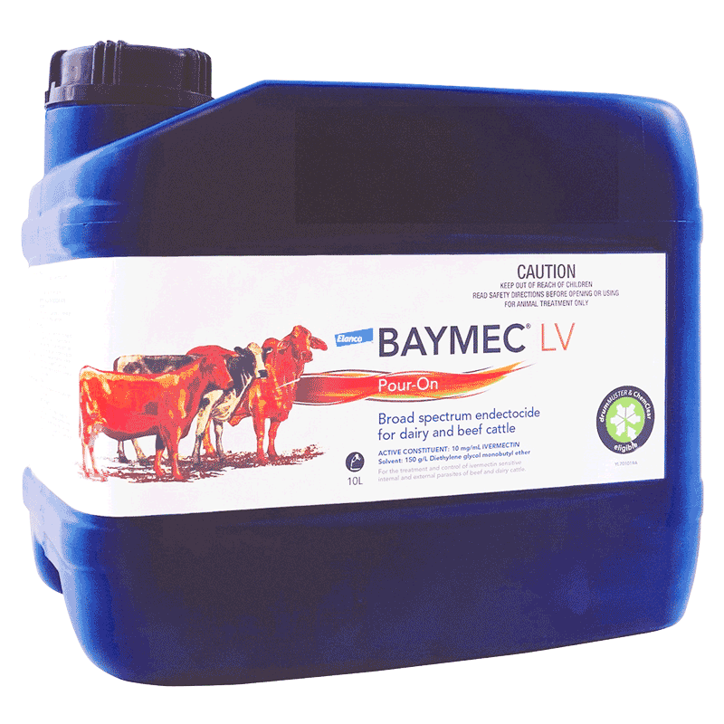 Baymec LV Pour-On Broad Spectrum Endectocide for Dairy & Beef Cattle
