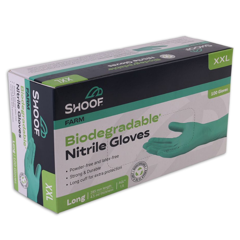 Gloves - Shoof - Biodegradable Nitrile, XX-Large [100 Pack]