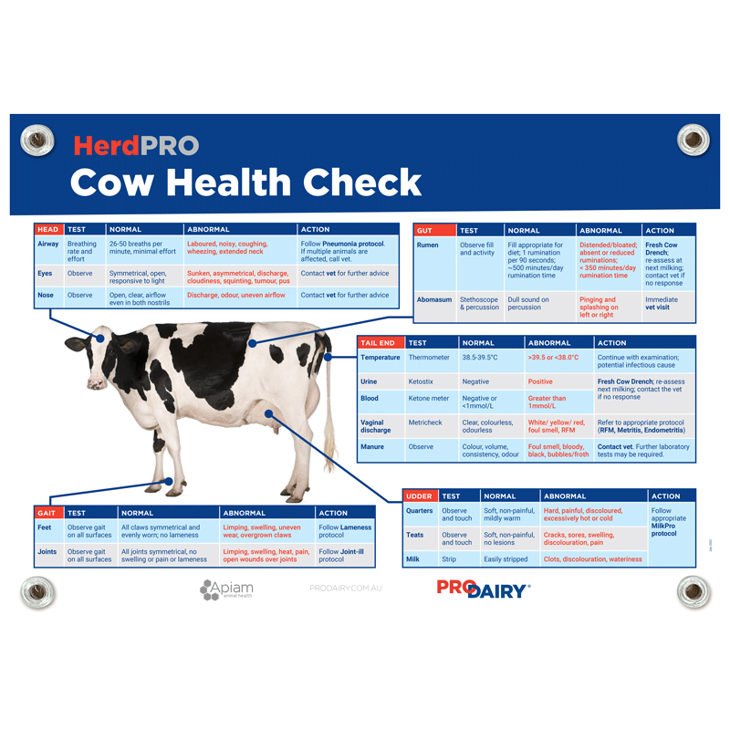 ProDairy Corflute A2 - HerdPRO Cow Health Check [Each]