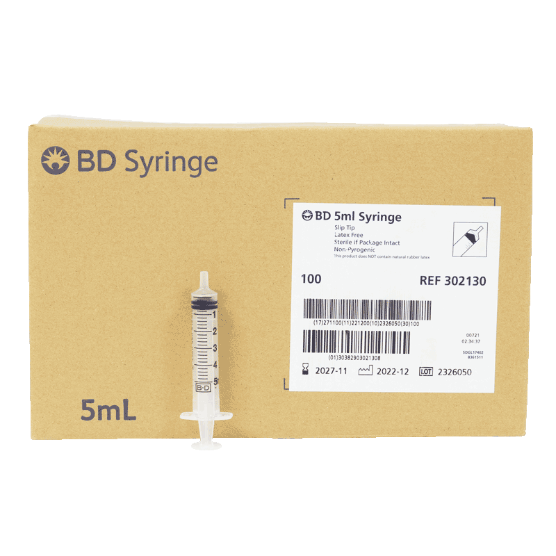 Syringes - BD - 5mL [100 Pack]