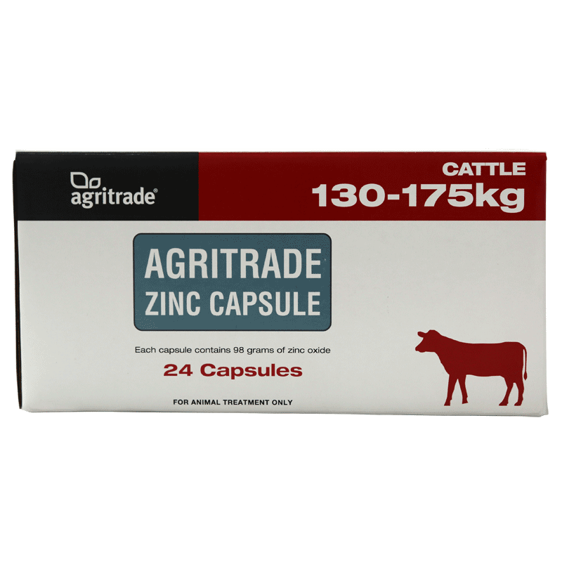 Agritrade Zinc Capsule, 130-175kg [24 Pack]