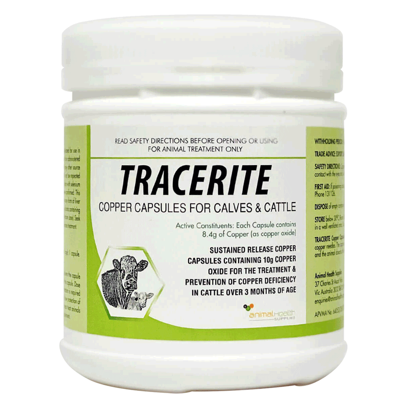 Tracerite Copper Capsules for Calves & Cattle, 10 gm [100 Pack]