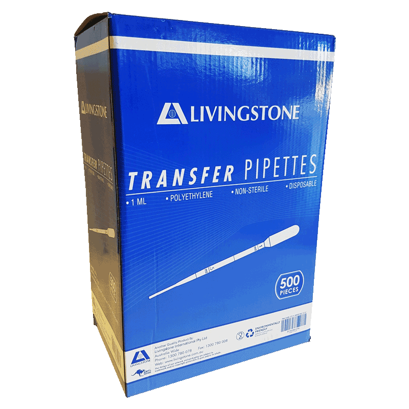 Transfer Pipette 1ml - Livingstone [500 Pack]